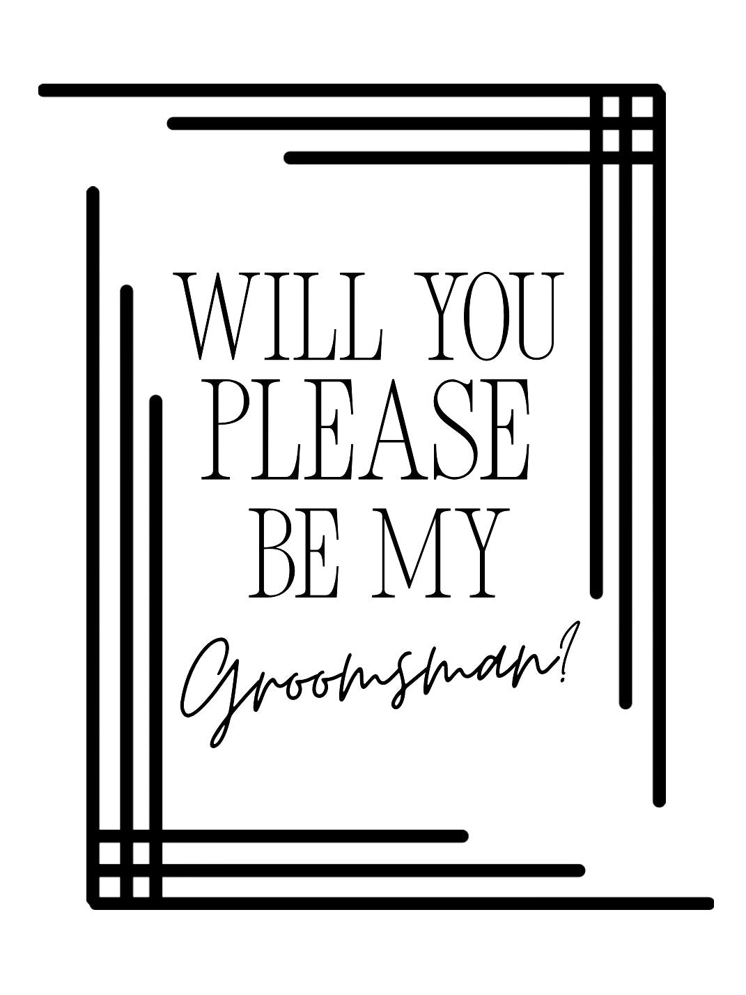 Be My Groomsman? -  Greeting Card