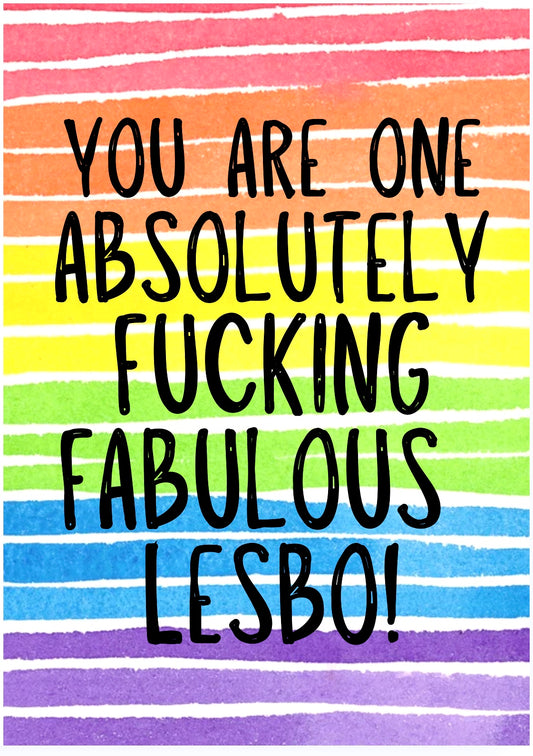 Fabulous Lesbo -  Greeting Card