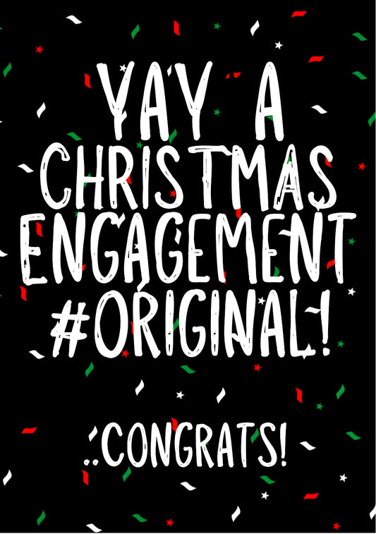 Christmas Engagement -  Greeting Card