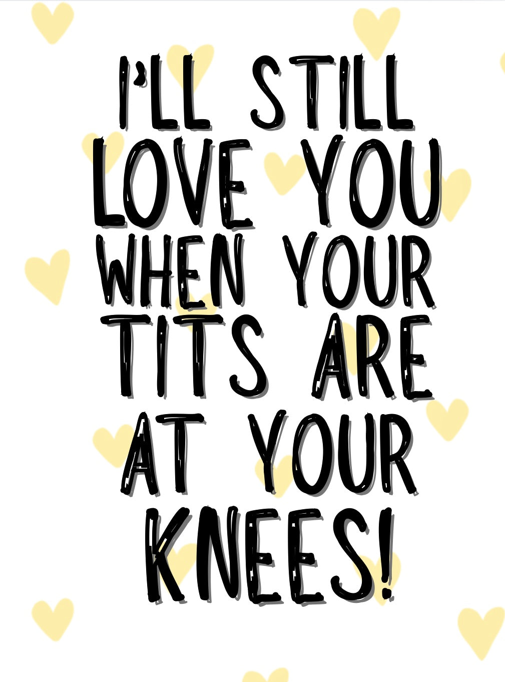 Tits At Knees - Greeting Card