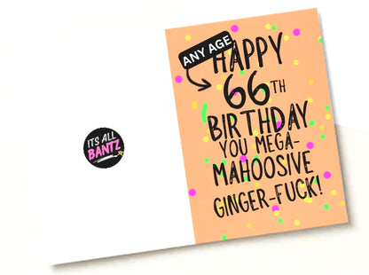 Mahoosive Mega Ginger Fuck - Greeting Card