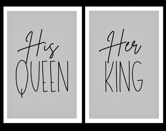 His King Her Queen - Home Decor Print