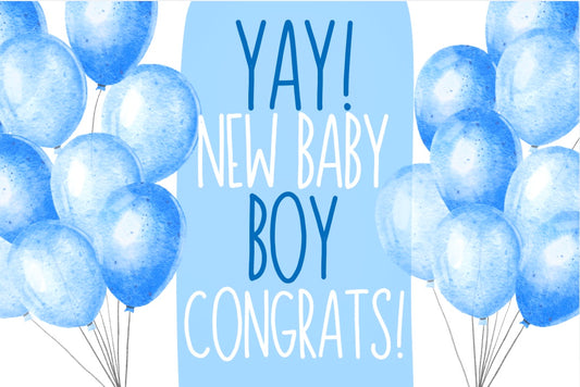 New Baby Boy - Wine Bottle Label