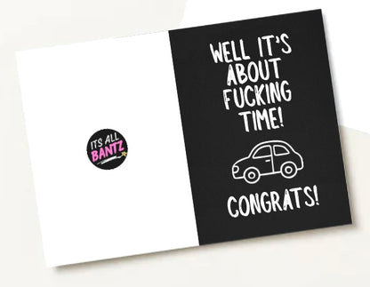 About Fucking Time - Greeting Card