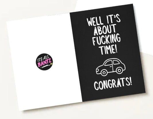 About Fucking Time - Greeting Card