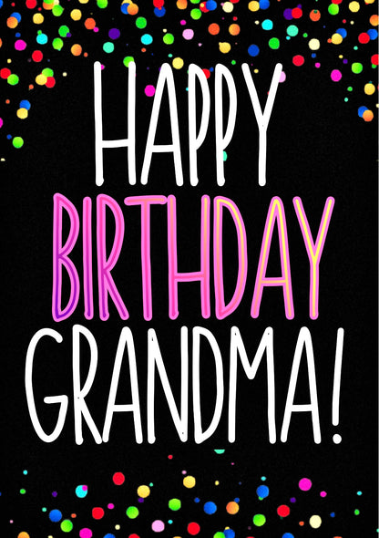 Birthday Grandma -  Birthday Card