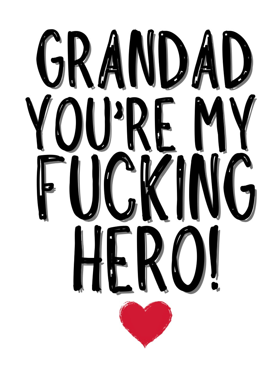 Grandad My Hero - Greeting Card