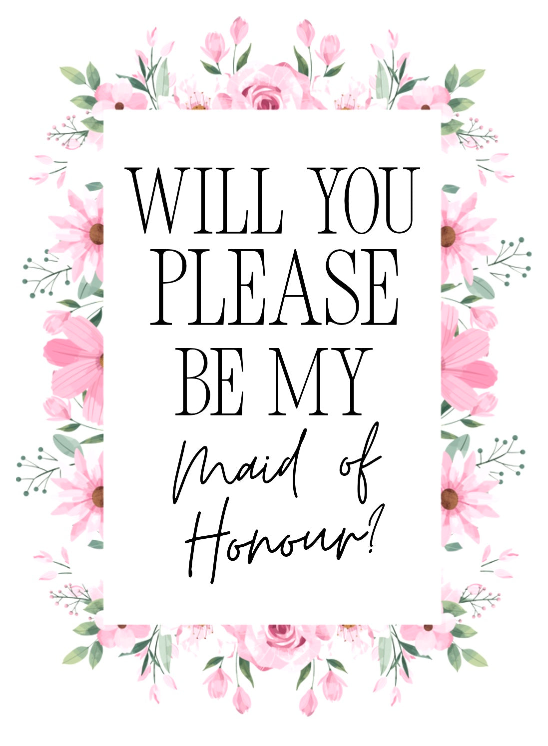 Be My Maid of Honour? -  Greeting Card