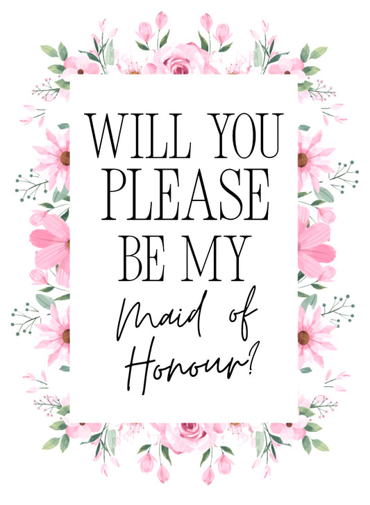 Be My Maid of Honour? -  Greeting Card