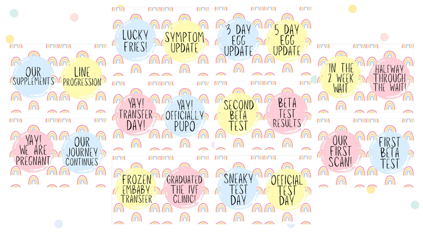 Rainbow IVF Milestone Cards