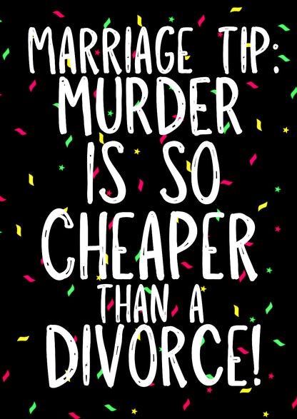 Murder Is Cheaper -  Greeting Card