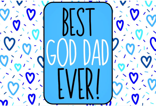Best God Dad Ever - Wine Bottle Label