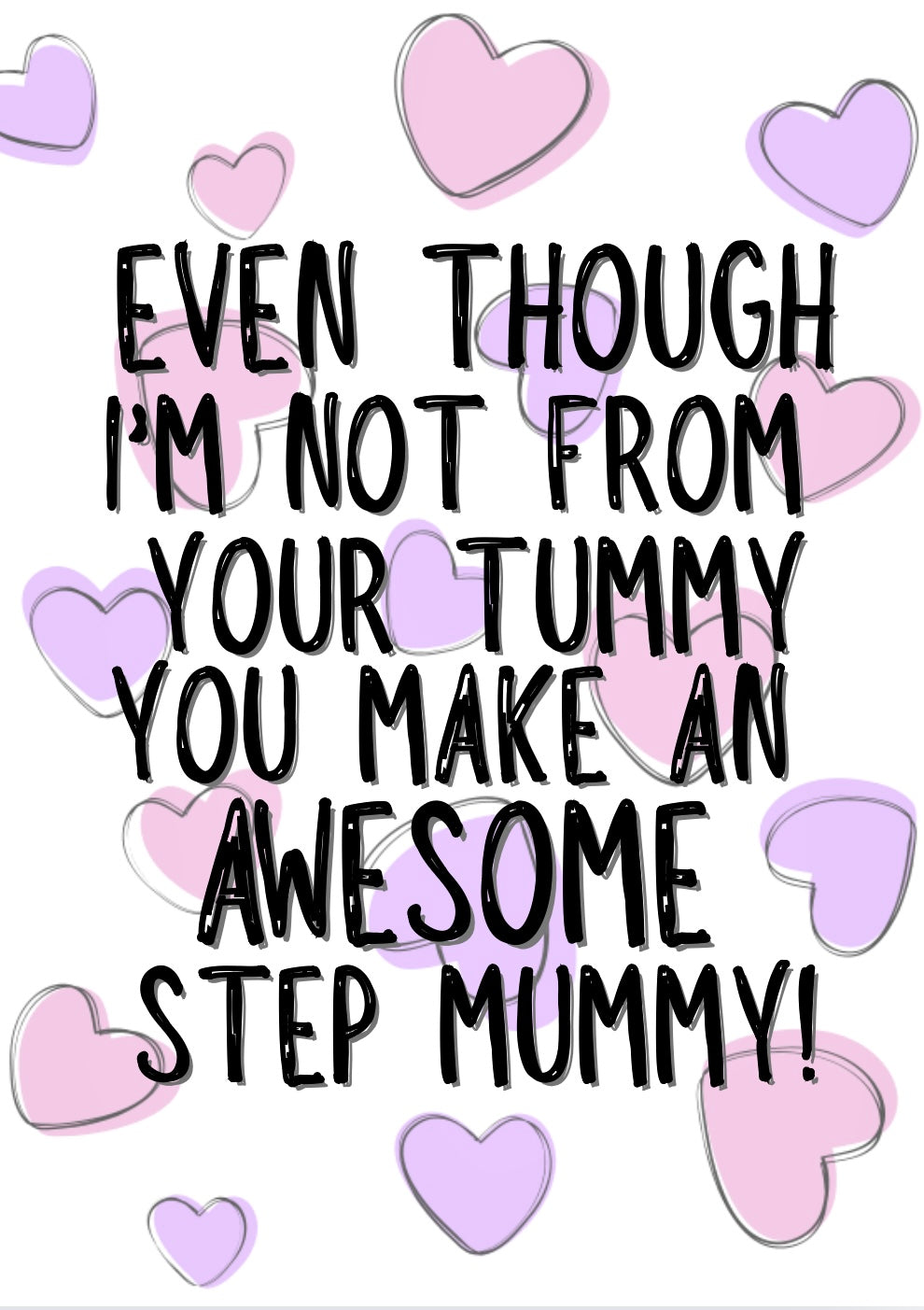 Awesome Step Mummy - Greeting Card