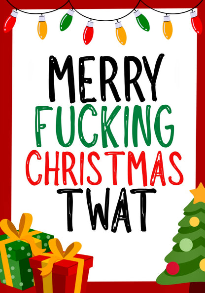 Christmas Twat -  Greeting Card