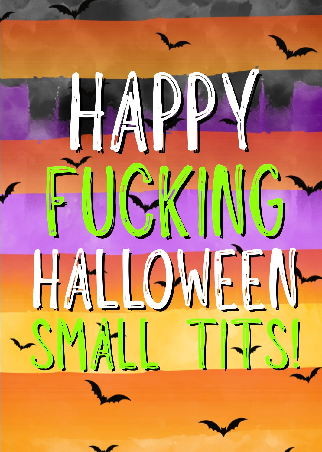Happy Fucking Halloween Small Tits - Greeting Card