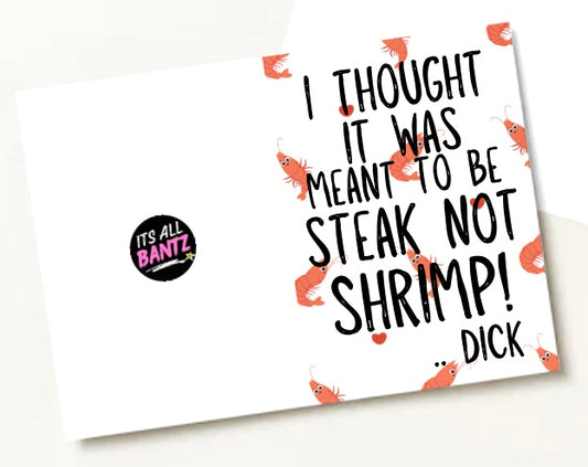 Shrimp Dick -  Greeting Card