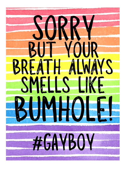 Bumhole Breath -  Greeting Card