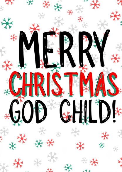 Merry Christmas God Child -  Greeting Card