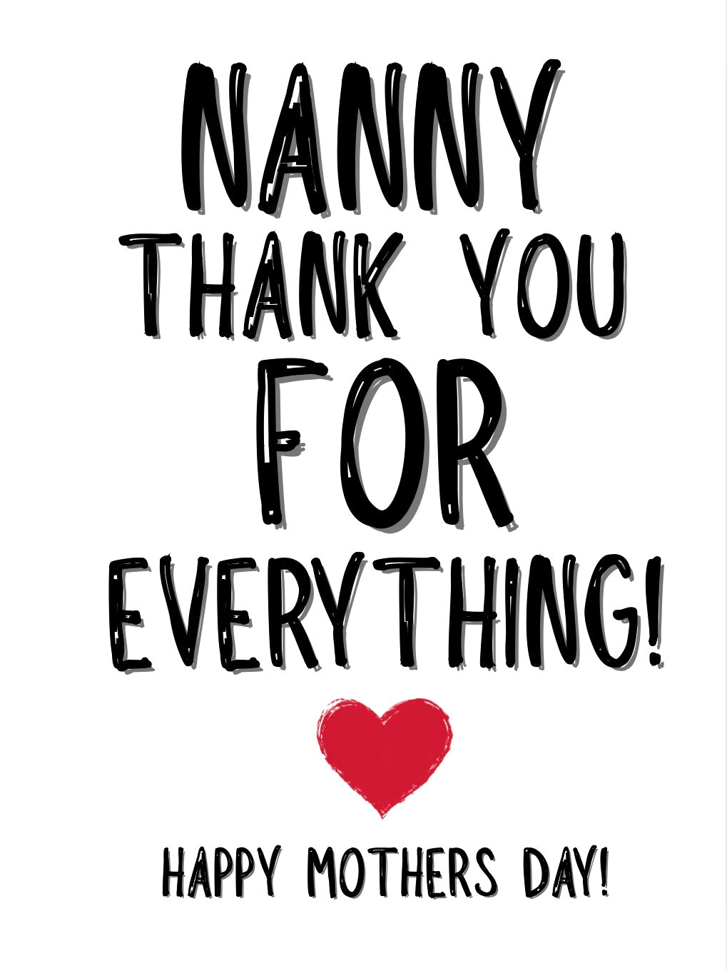 Nanny Thank You - Greeting Card