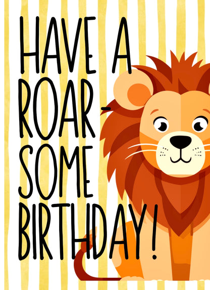 Birthday Lion -  Birthday Card
