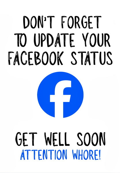 Facebook Status -  Greeting Card