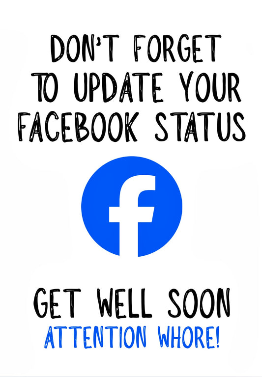 Facebook Status -  Greeting Card