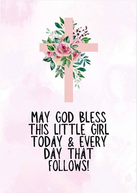 May God Bless This Little Girl -  Greeting Card