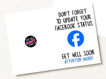 Facebook Status -  Greeting Card