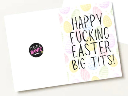 Happy Fucking Easter Big Tits - Greeting Card