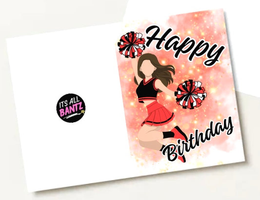 Cheerleading Happy Birthday -  Birthday Card