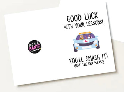 Good Luck Driving Lessons - Greeting Card