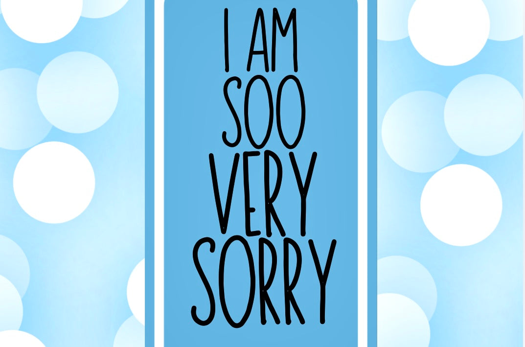 So Very Sorry - Wine Bottle Label