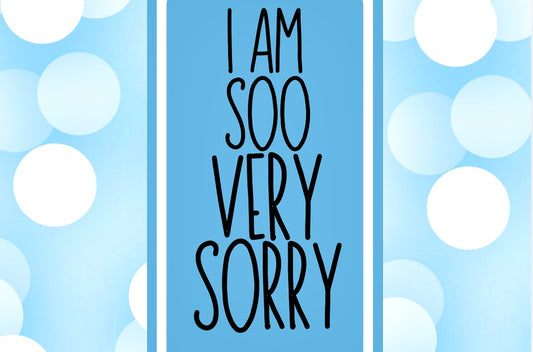 So Very Sorry - Wine Bottle Label