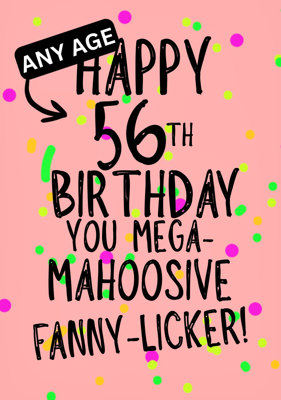 Mahoosive Mega Fanny Licker - Greeting Card