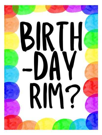 Birthday Rim - Greeting Card