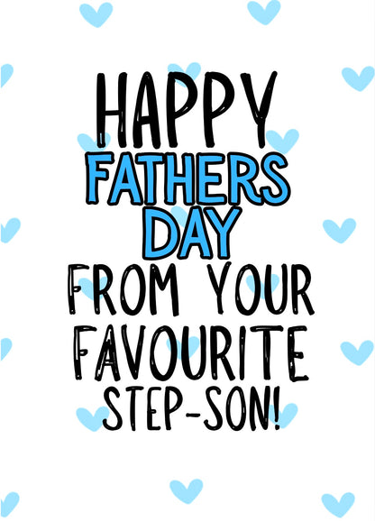 Favourite Step Son - Greeting Card