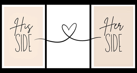 His Side Her Side - Home Decor Print