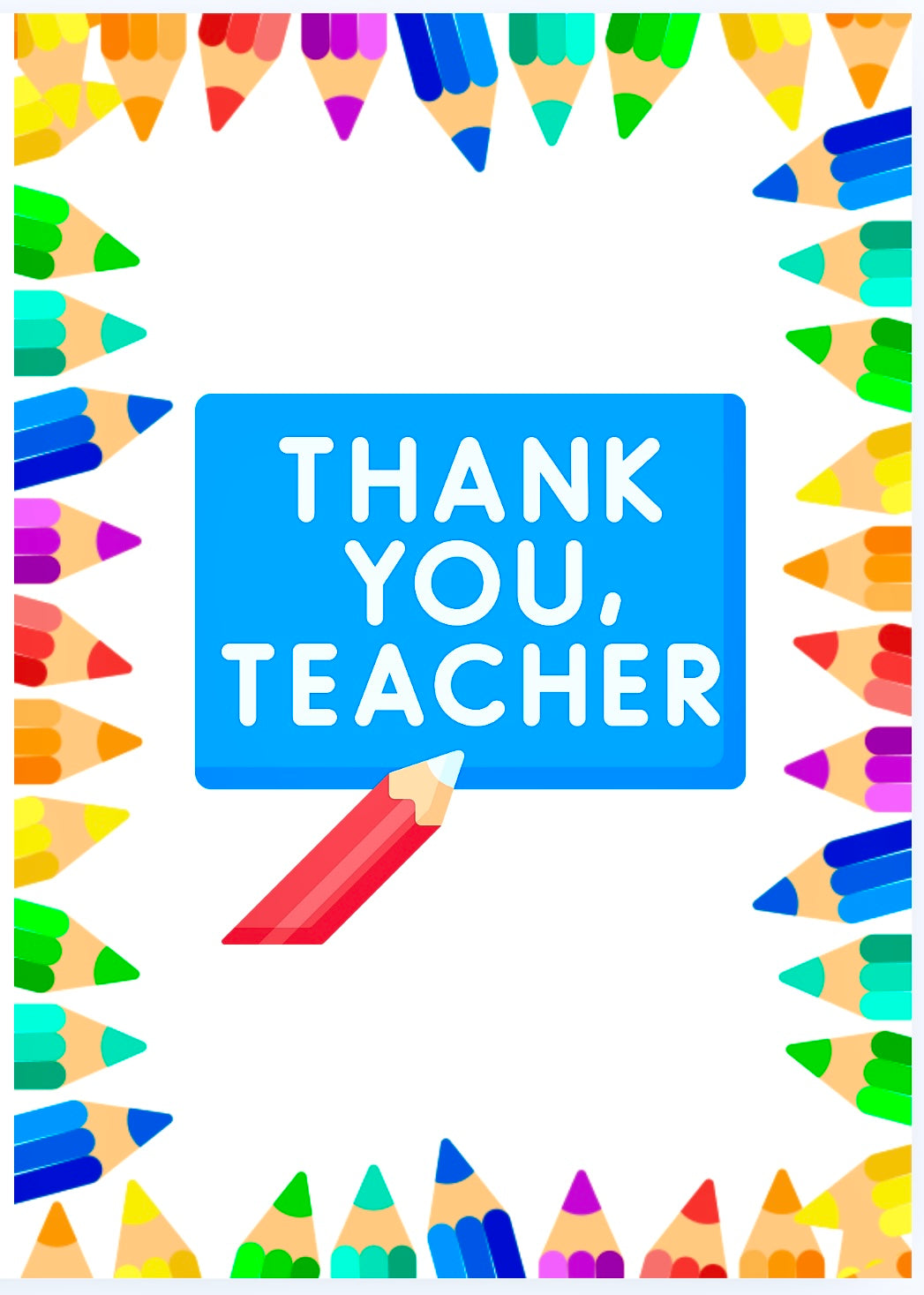 Thank You Teacher -  Greeting Card