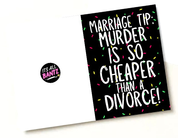 Murder Is Cheaper -  Greeting Card