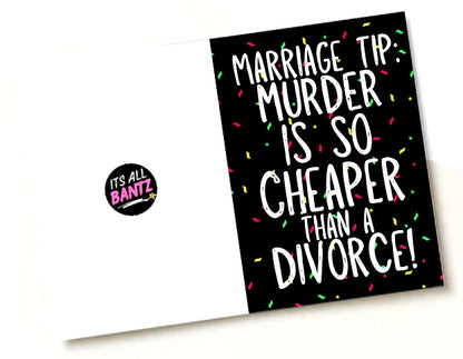 Murder Is Cheaper -  Greeting Card