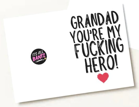 Grandad My Hero - Greeting Card