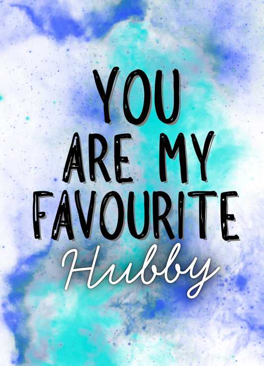 Favourite Hubby - Greeting Card