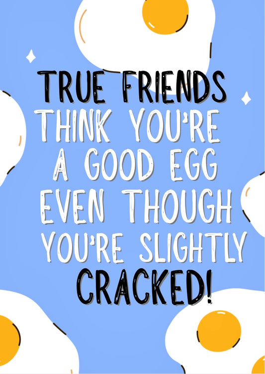 Slightly Cracked - Greeting Card