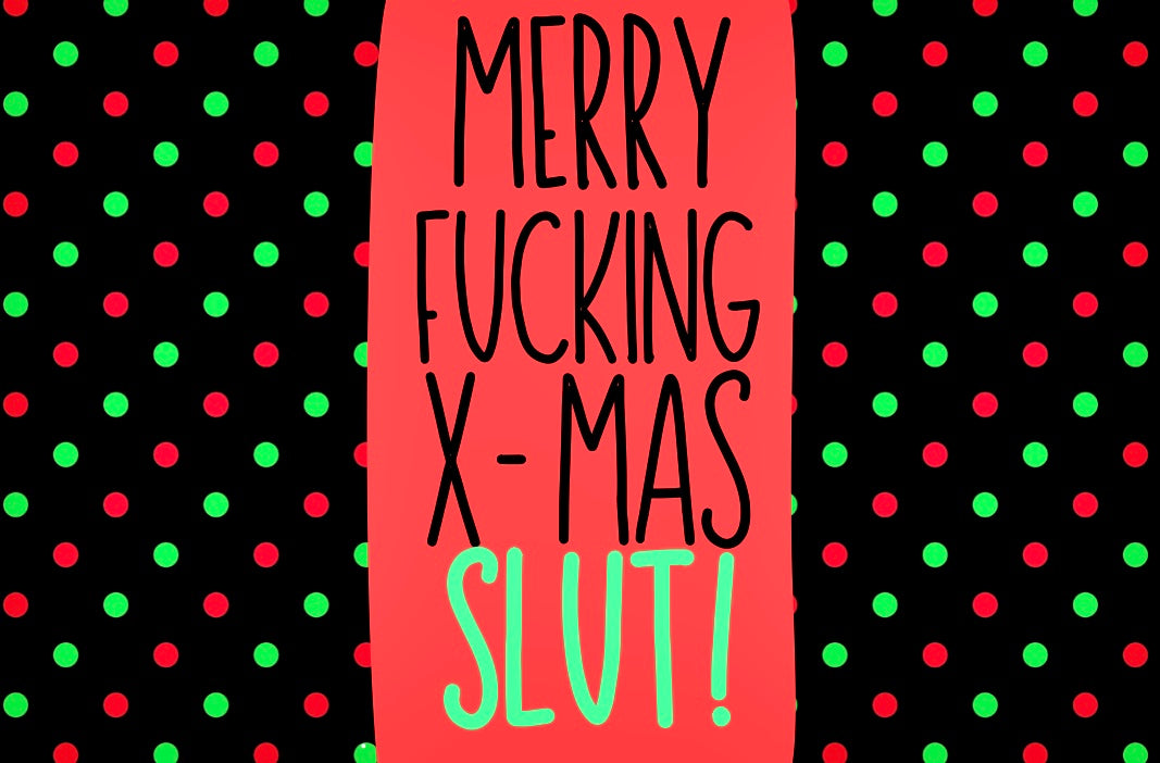 Merry Xmas Slut - Wine Bottle Label