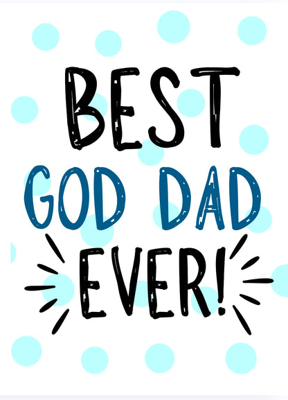 Best God Dad Ever -  Greeting Card