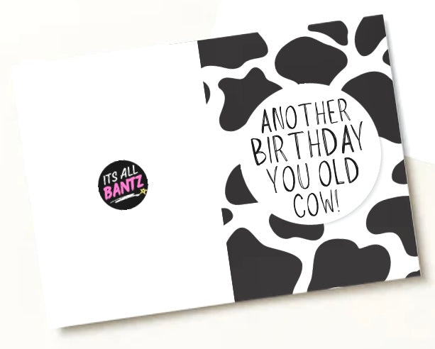 Old Cow - Greeting Card