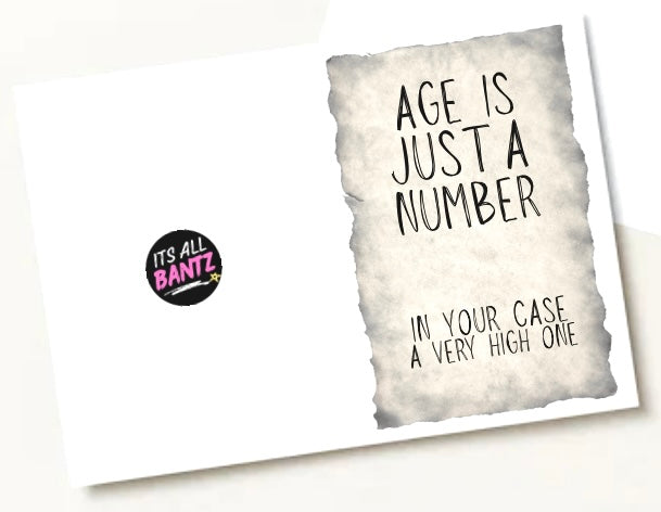 Age Is Just A Number - Greeting Card