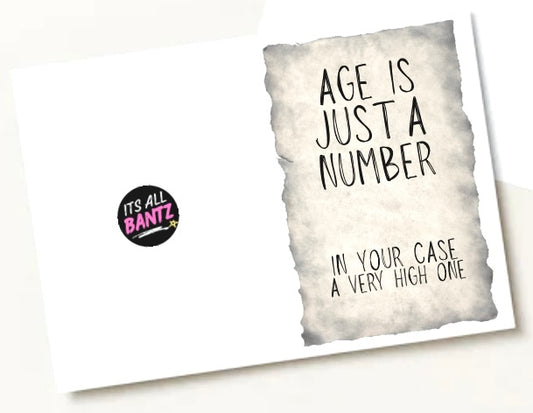 Age Is Just A Number - Greeting Card