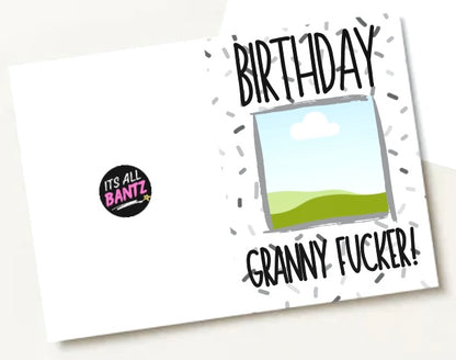 Birthday Granny Fucker - Greeting Card