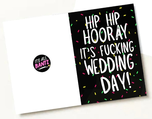 Hip Hooray Wedding Day  -  Greeting Card
